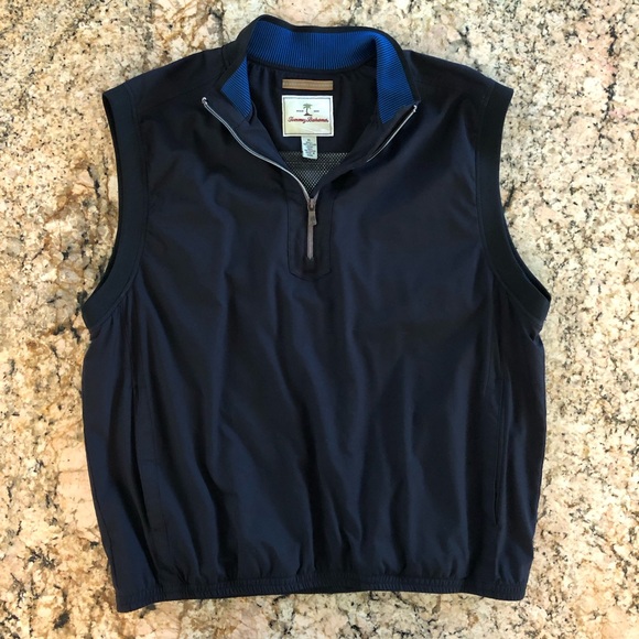 Golf⛳️Tommy🌴Bahama Men’s Driving Golf Sports Half Zip Vest Windbreaker EUC🐬 - Picture 10 of 11